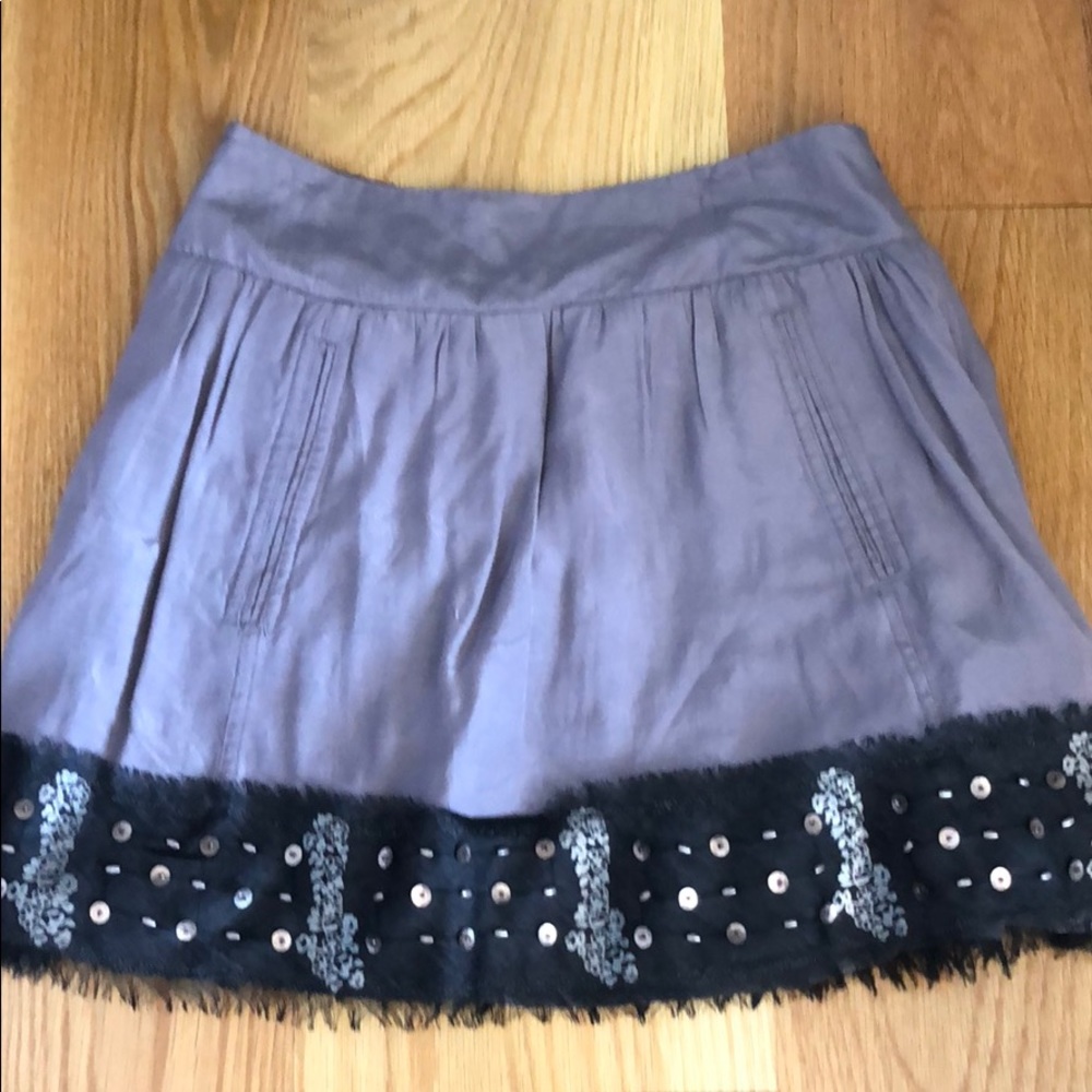 Free People Embellished Trim Skirt